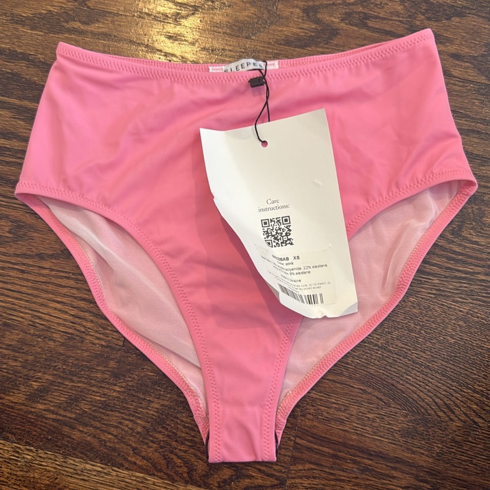 Sleeper High waisted pink Bikini Bottoms Sz XS